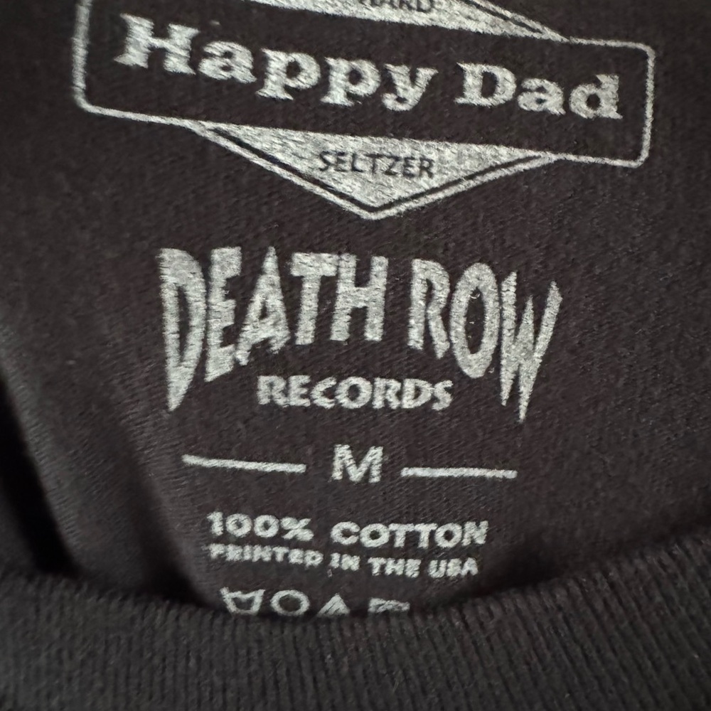 HAPPY DAD X DEATH ROW COLLAB black TEE shirt NWT - Picture 4 of 4